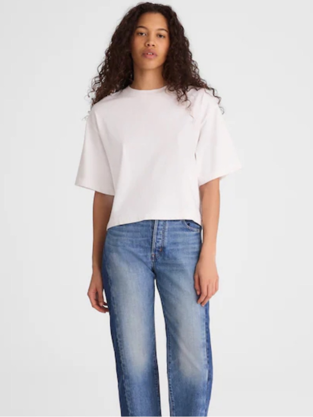 Madewell boxy crop tee